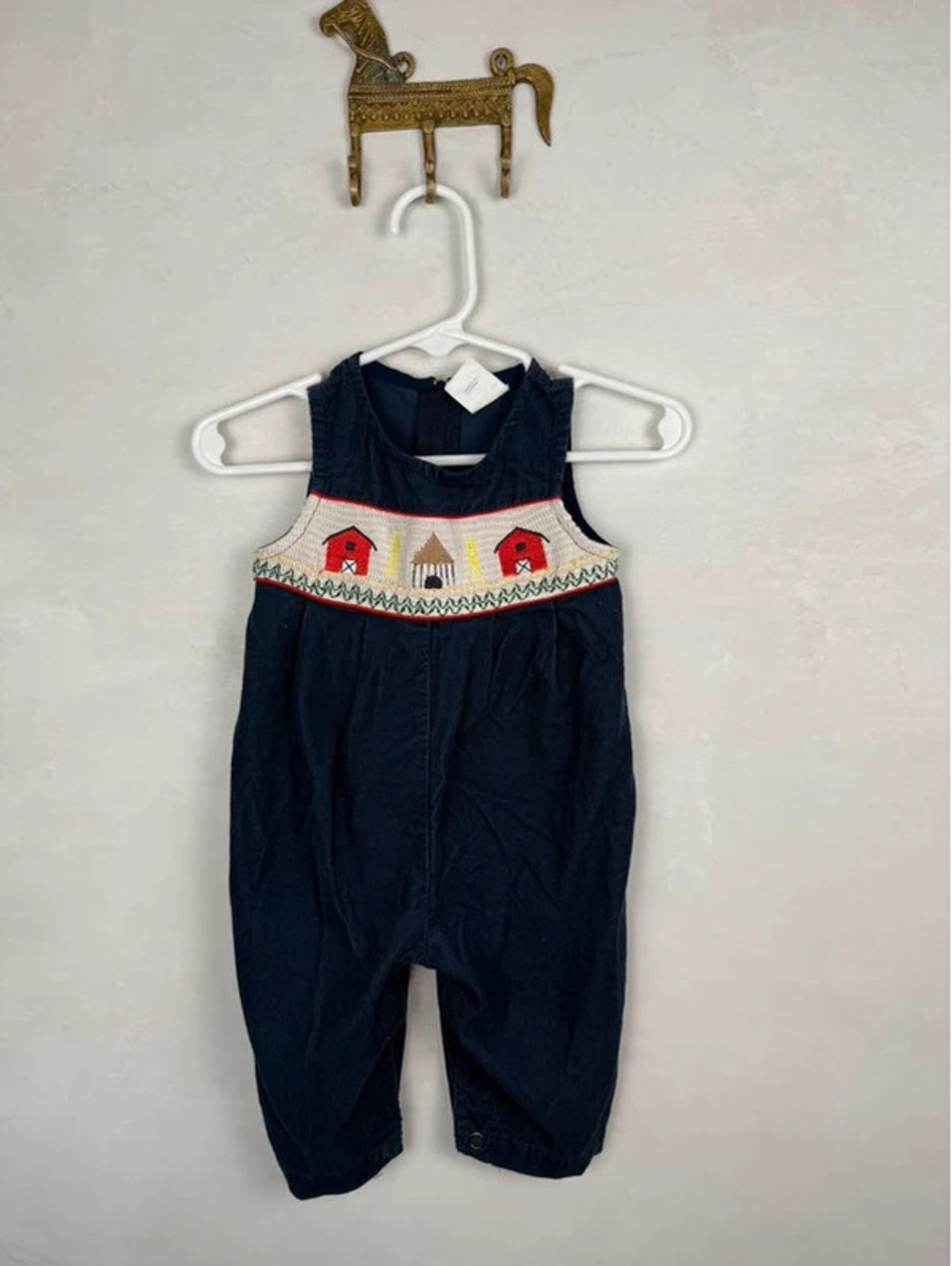 Cotton corduroy farmhouse romper size 3-6m